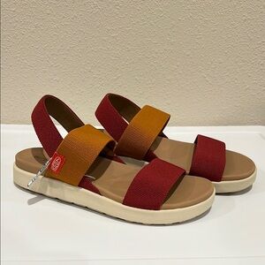 Keen Women's Sandals in Red and Mustard